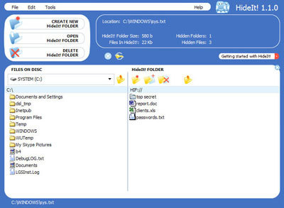 HideIt! Screenshot